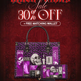 "The Codex of Gothic Tales" Violet Echo Leather Handbag Deal