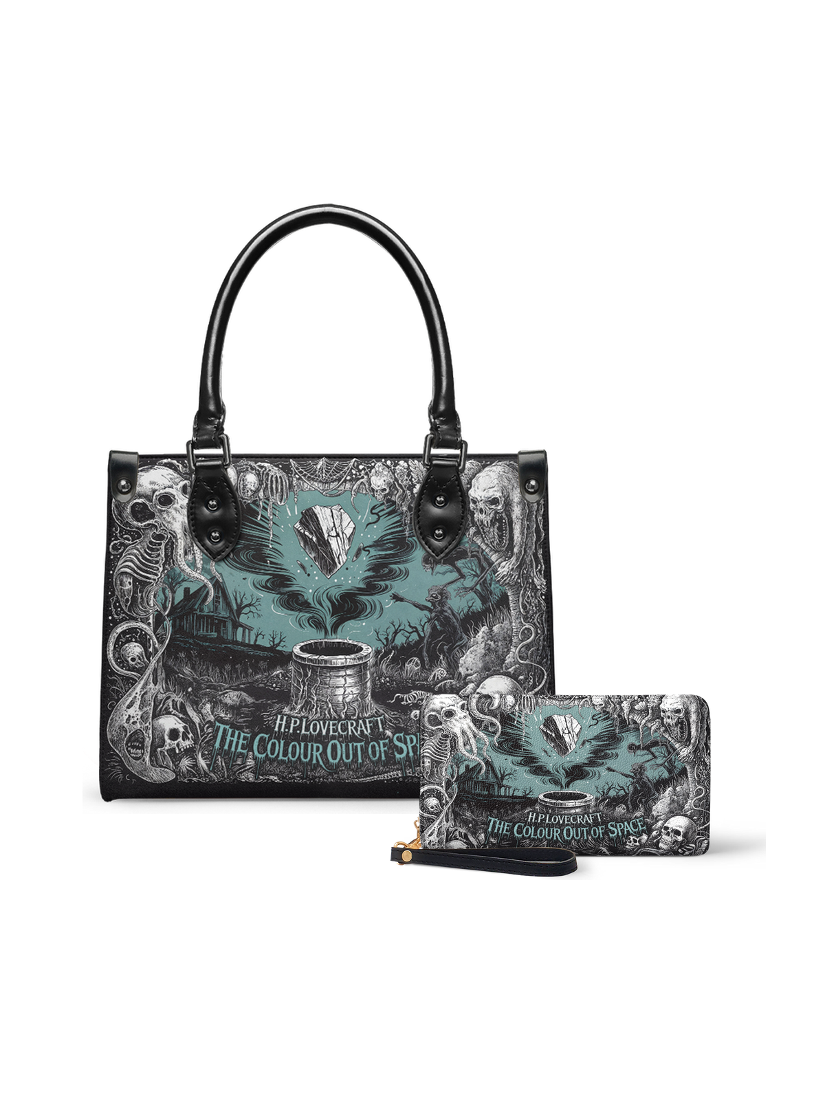 "The Colour Out Of Space" Small Leather Handbag - NEVERMORE DEAL