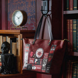 "The Crimson Codex" Leather Tote Bag - CLEAROUT