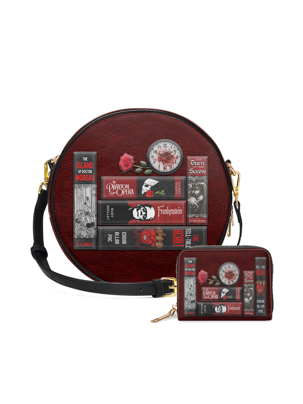 "The Crimson Codex" Circle Crossbody Bag - NEVERMORE DEAL