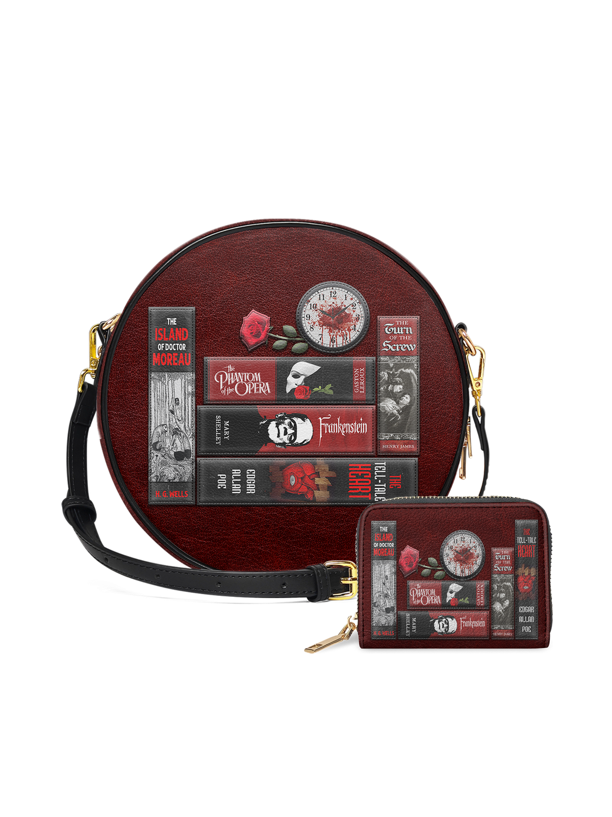 "The Crimson Codex" Circle Crossbody Bag - NEVERMORE DEAL