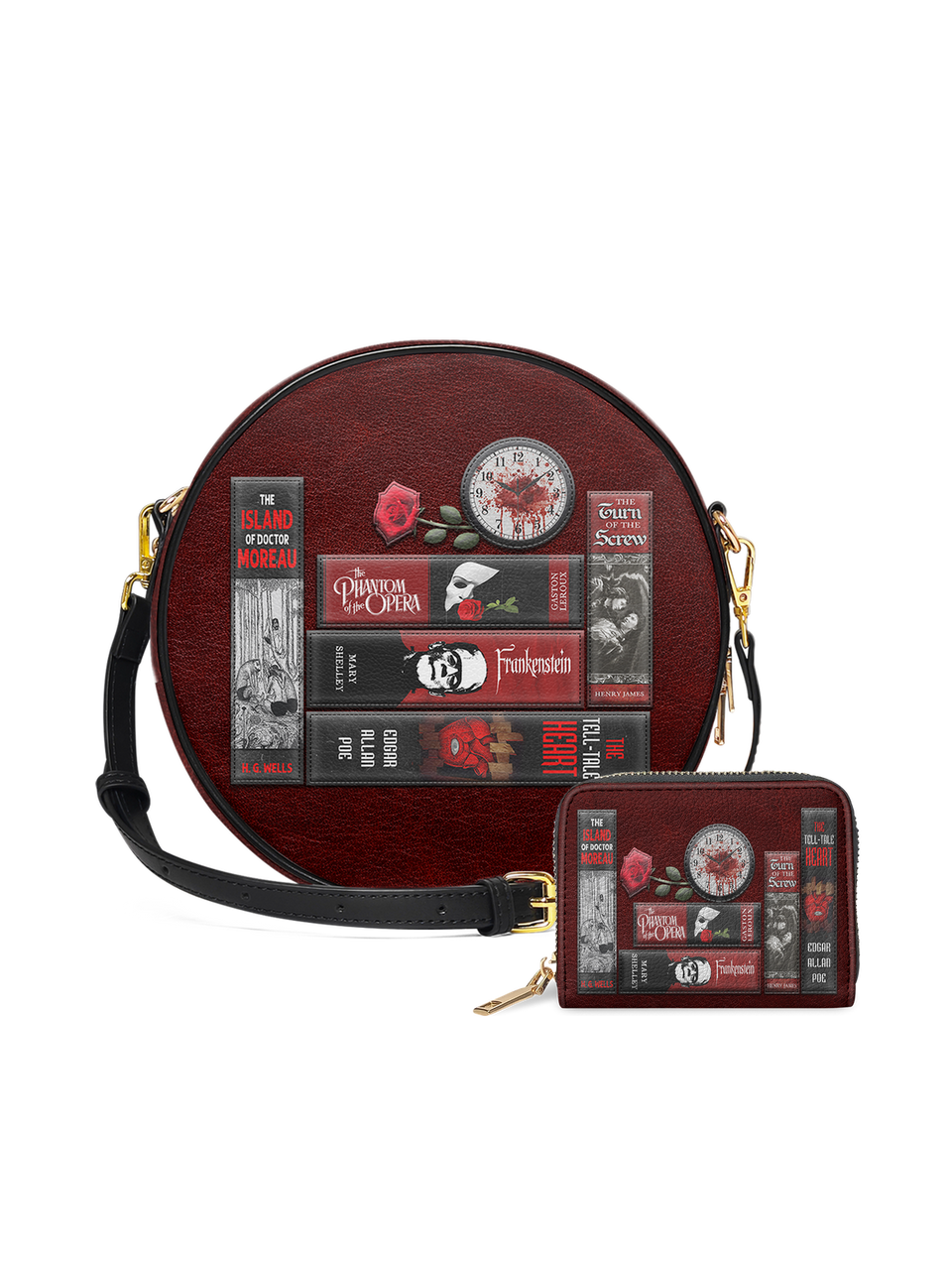 "The Crimson Codex" Circle Crossbody Bag - NEVERMORE DEAL