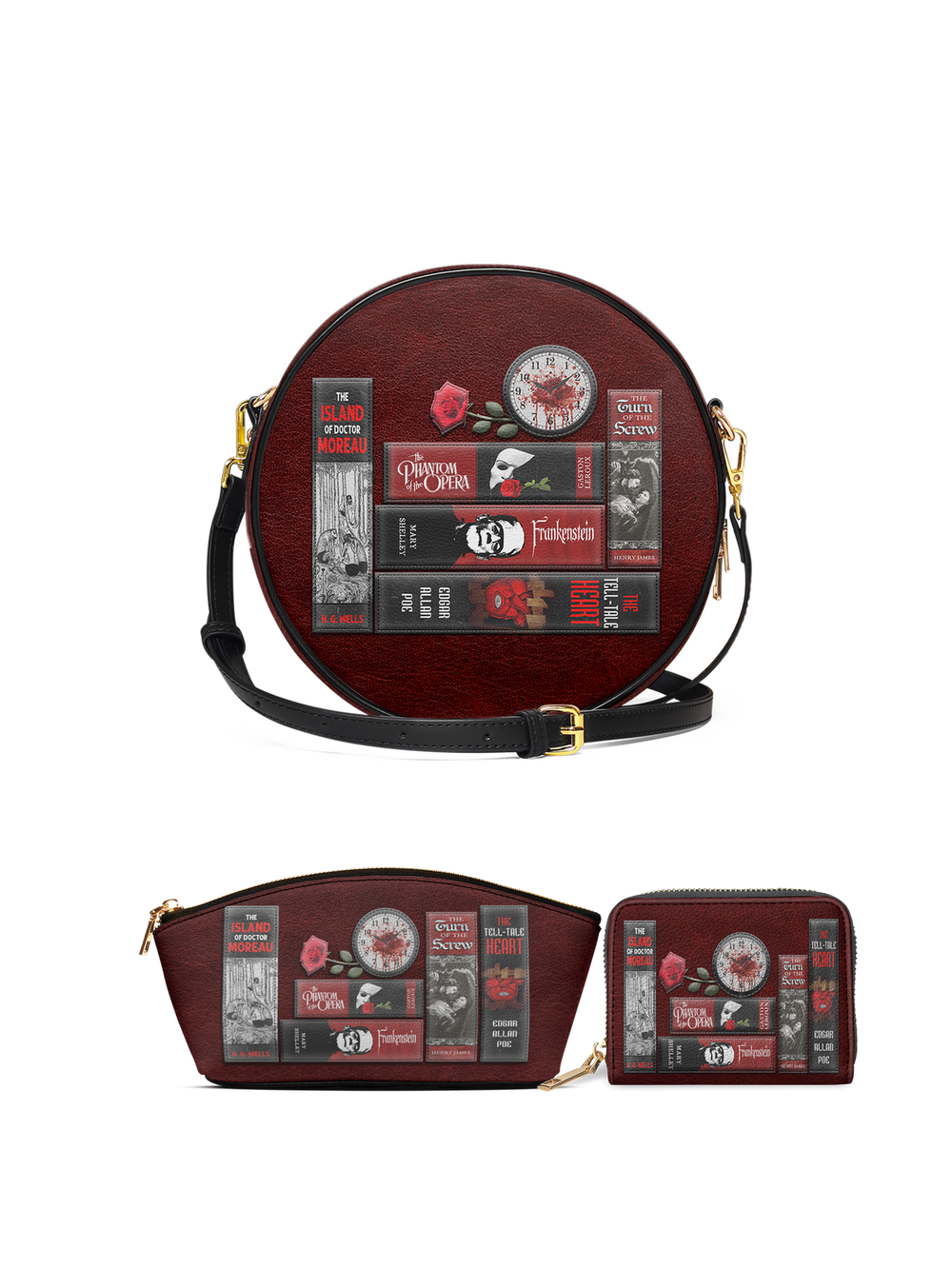 "The Crimson Codex" Circle Crossbody Bag - EVERMORE DEAL