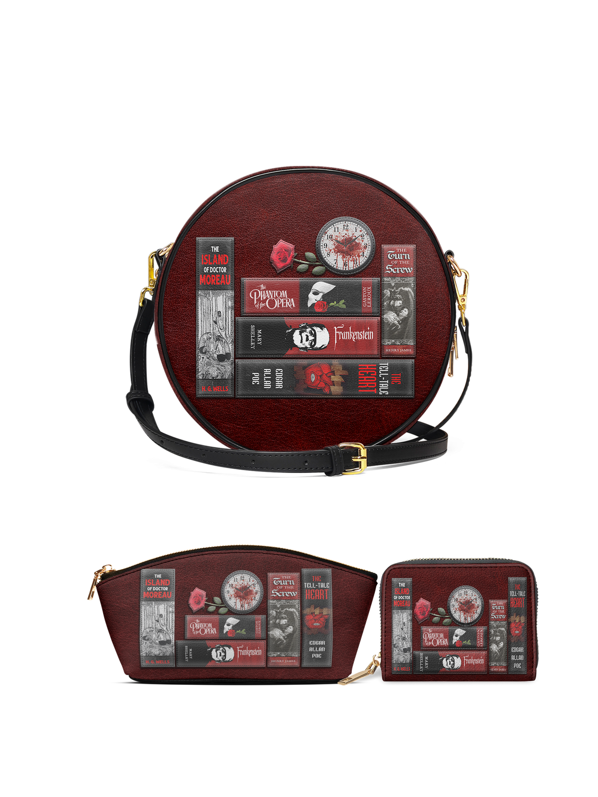 "The Crimson Codex" Circle Crossbody Bag - EVERMORE DEAL