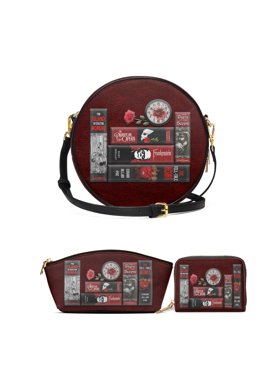 "The Crimson Codex" Circle Crossbody Bag - EVERMORE DEAL