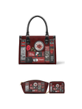 "The Crimson Codex" Small Leather Handbag - EVERMORE DEAL