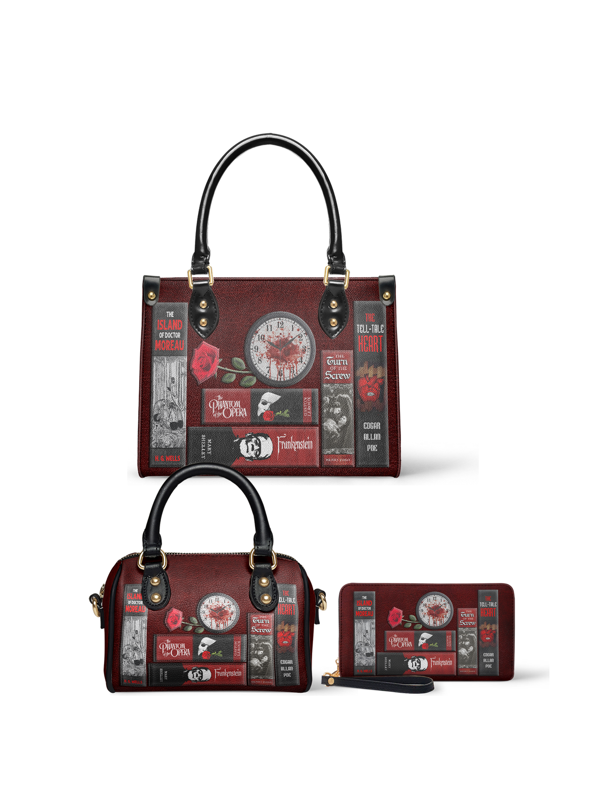"The Crimson Codex" The Signature Duo Bundle (Small Leather Handbag) - EVERMORE DEAL