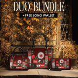 "The Crimson Codex" The Signature Duo Bundle (Small Leather Handbag)