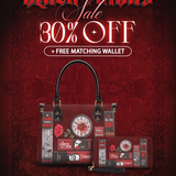 "The Crimson Codex" Small Leather Handbag Deal