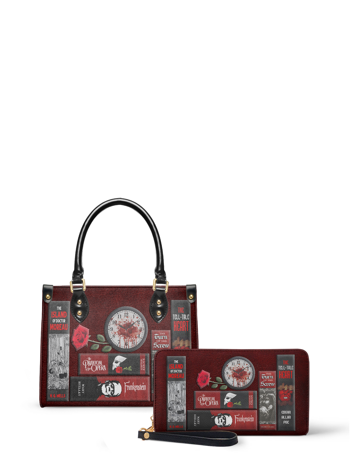 "The Crimson Codex" The Signature Duo Bundle (Small Leather Handbag) - EVERMORE DEAL