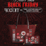 "The Crimson Codex" Leather Tote Bag Deal