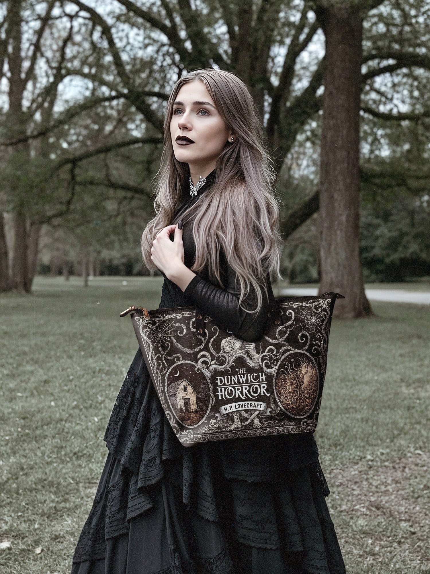 "The Dunwich Horror" Leather Tote Bag - NEW WORKSHOP SALE