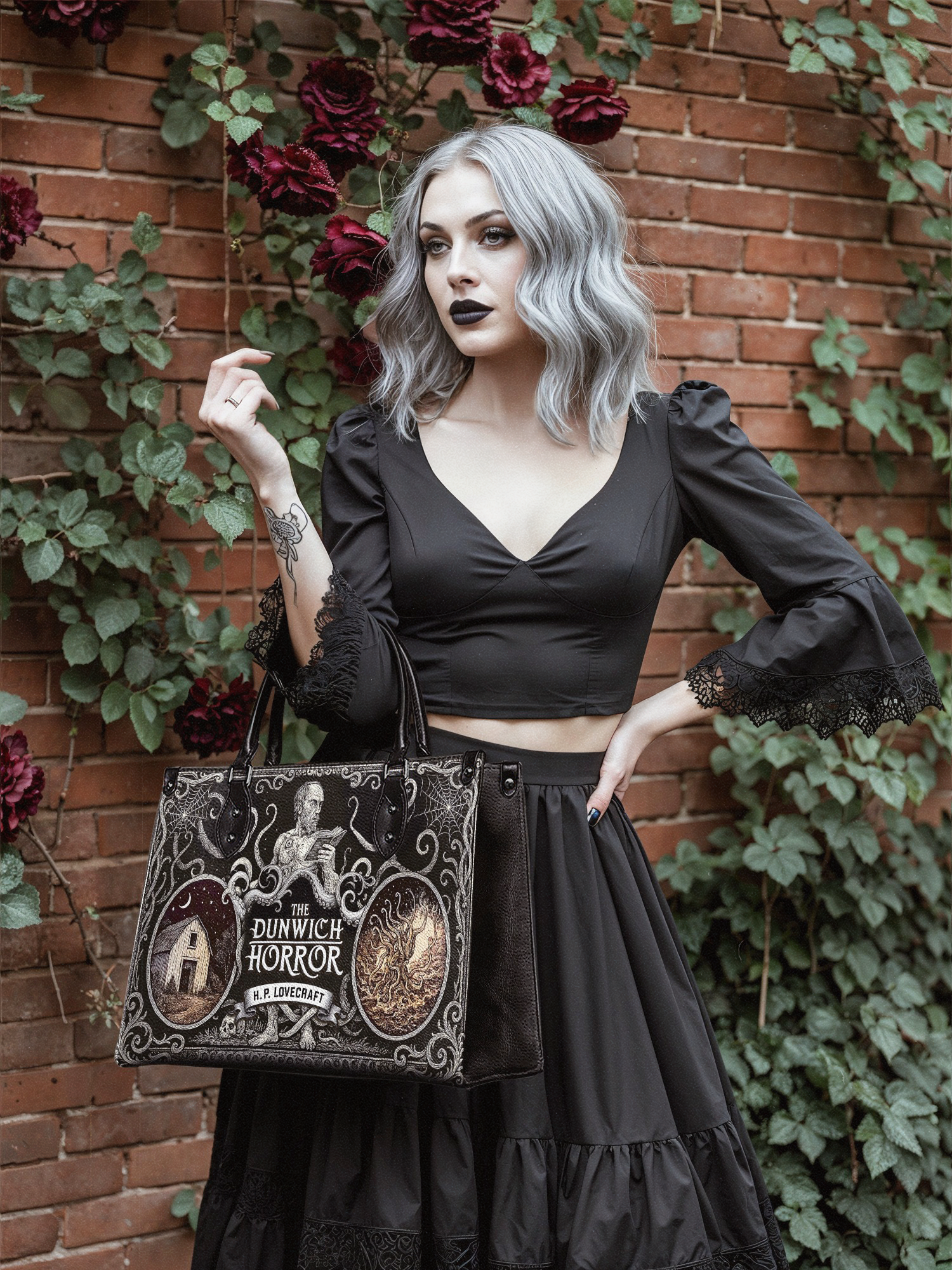 "The Dunwich Horror" - Black Interior - Leather Handbag - NEW WORKSHOP SALE
