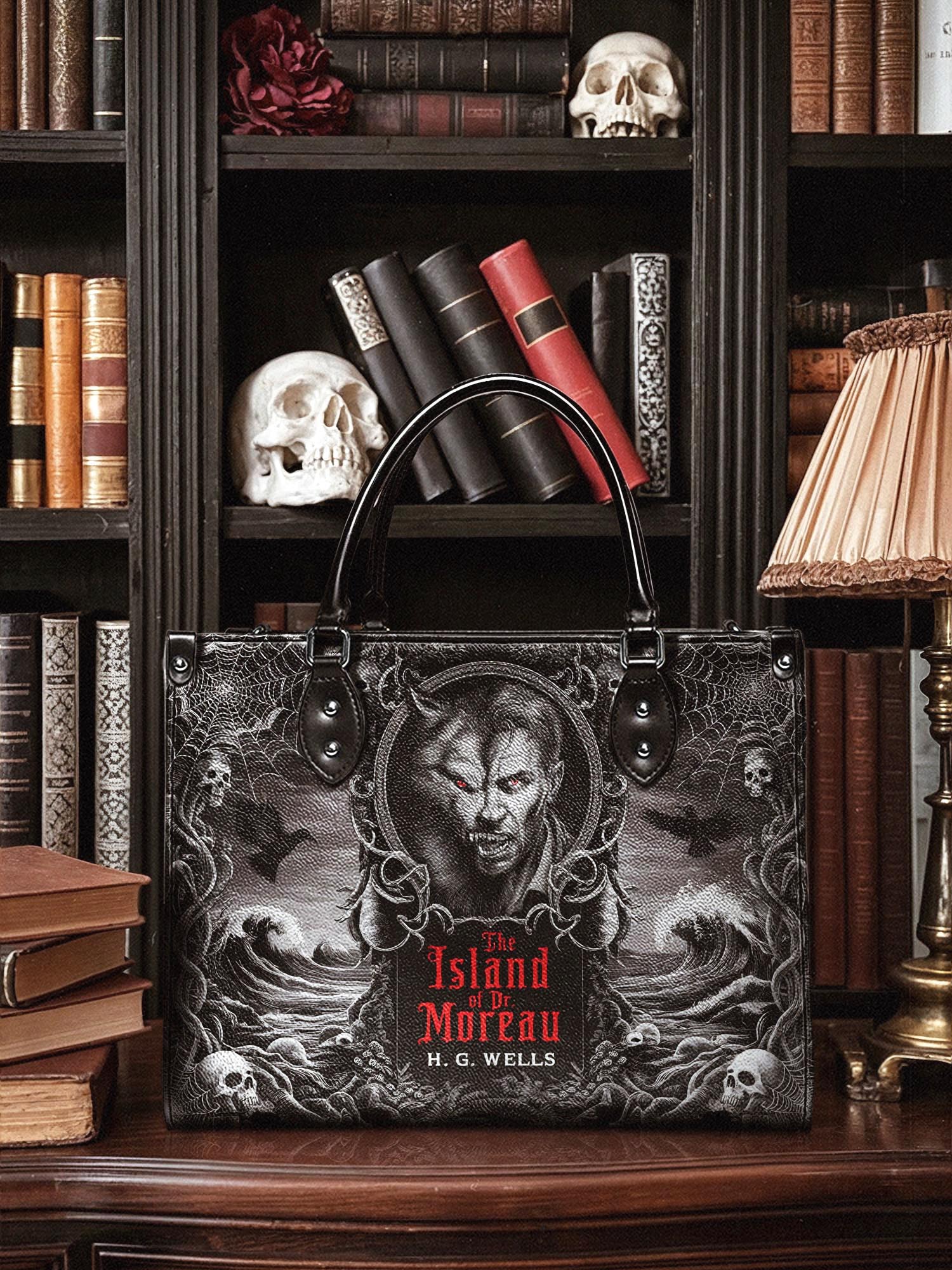 "The Island Of Dr Moreau" - Black Interior - Leather Handbag - NEW WORKSHOP SALE