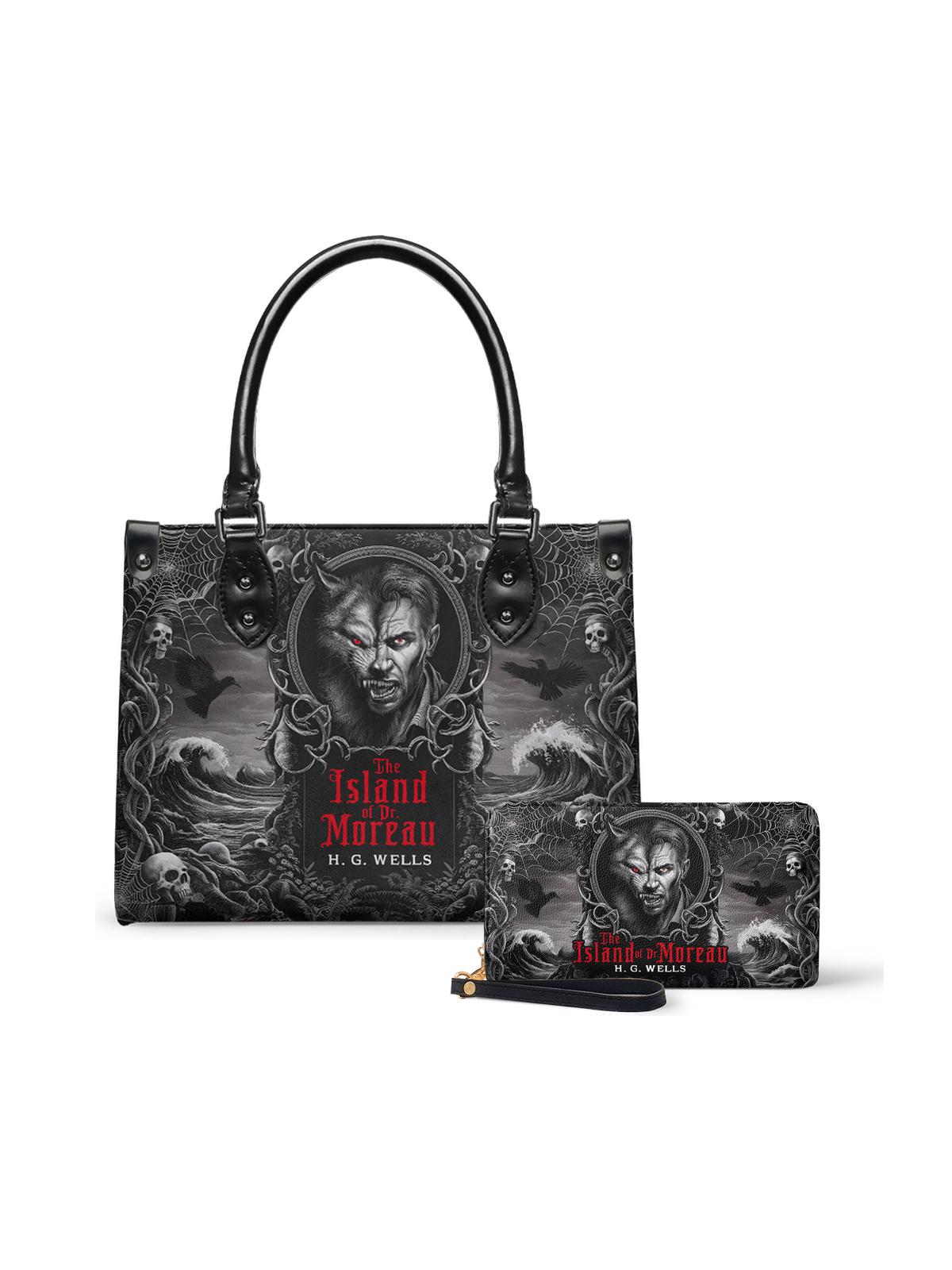 "The Island Of Dr Moreau" Small Leather Handbag - NEVERMORE DEAL