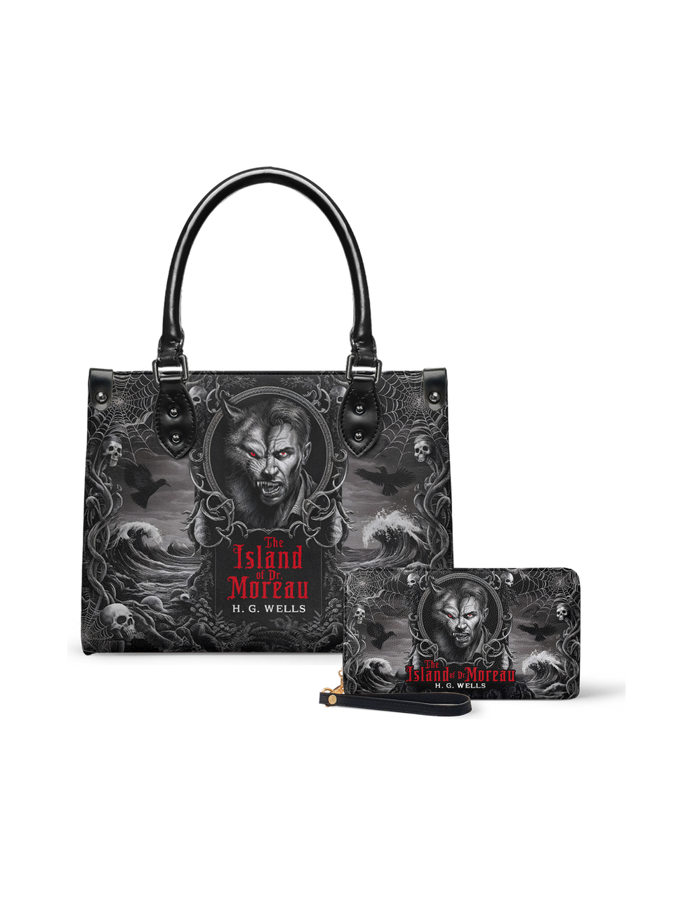 "The Island Of Dr Moreau" Small Leather Handbag - NEVERMORE DEAL