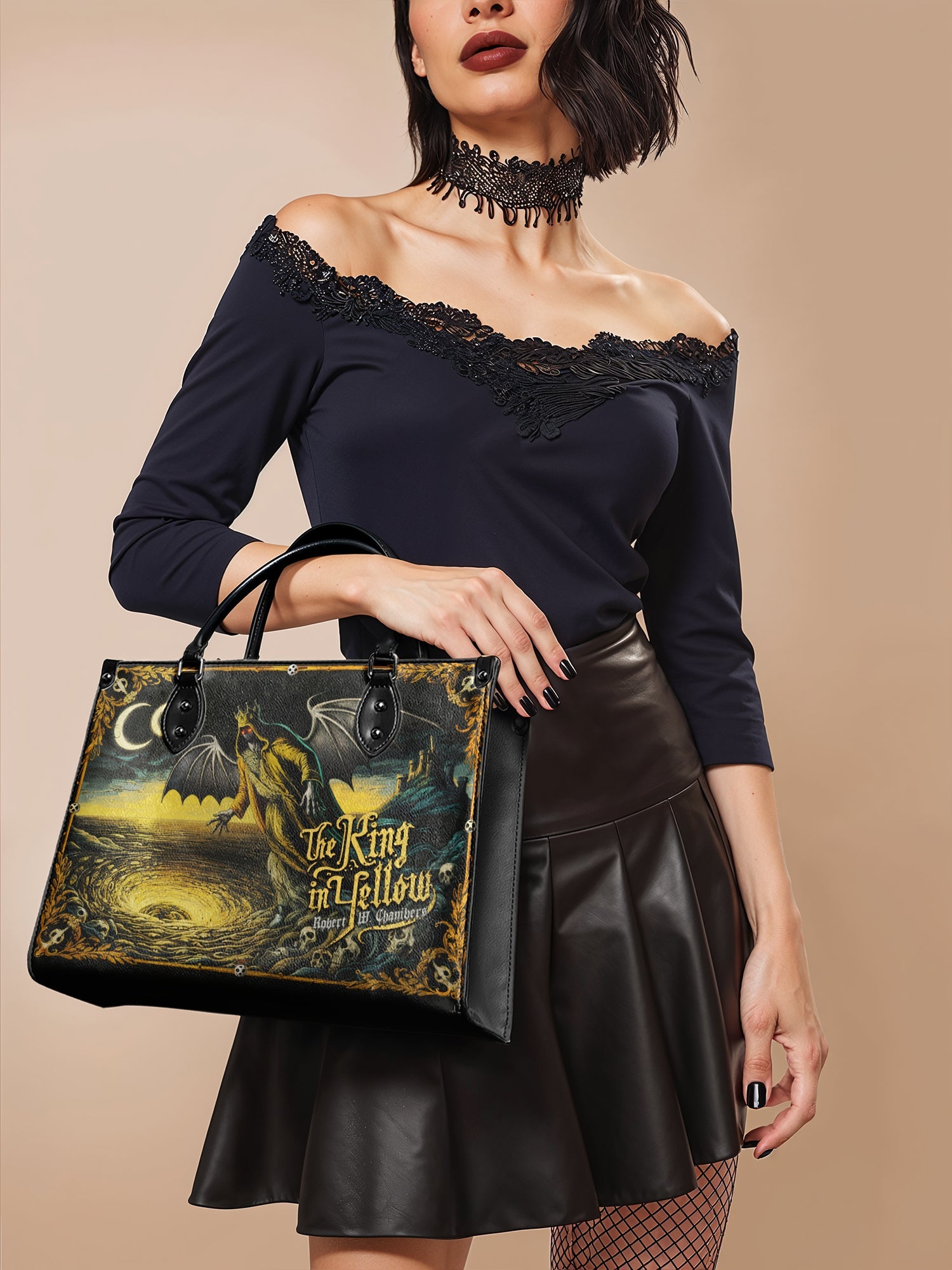"The King In Yellow" - Black Interior - Leather Handbag - NEW WORKSHOP SALE