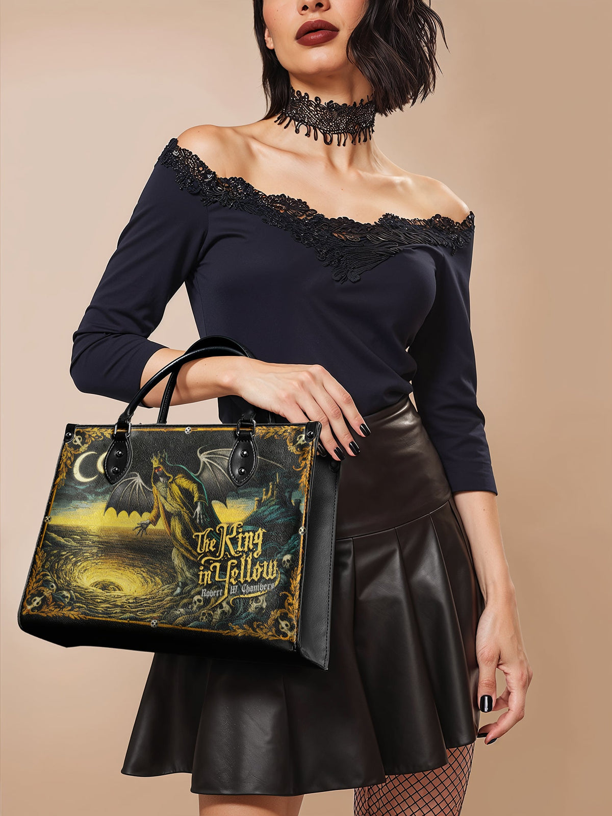 "The King In Yellow" - Black Interior - Leather Handbag - FALL CLEARANCE DEAL