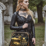"The King In Yellow" - Black Interior - Leather Handbag Matching Set - CLEAROUT