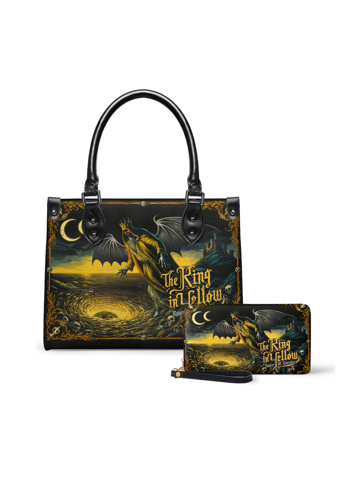 "The King In Yellow" Small Leather Handbag - NEVERMORE DEAL