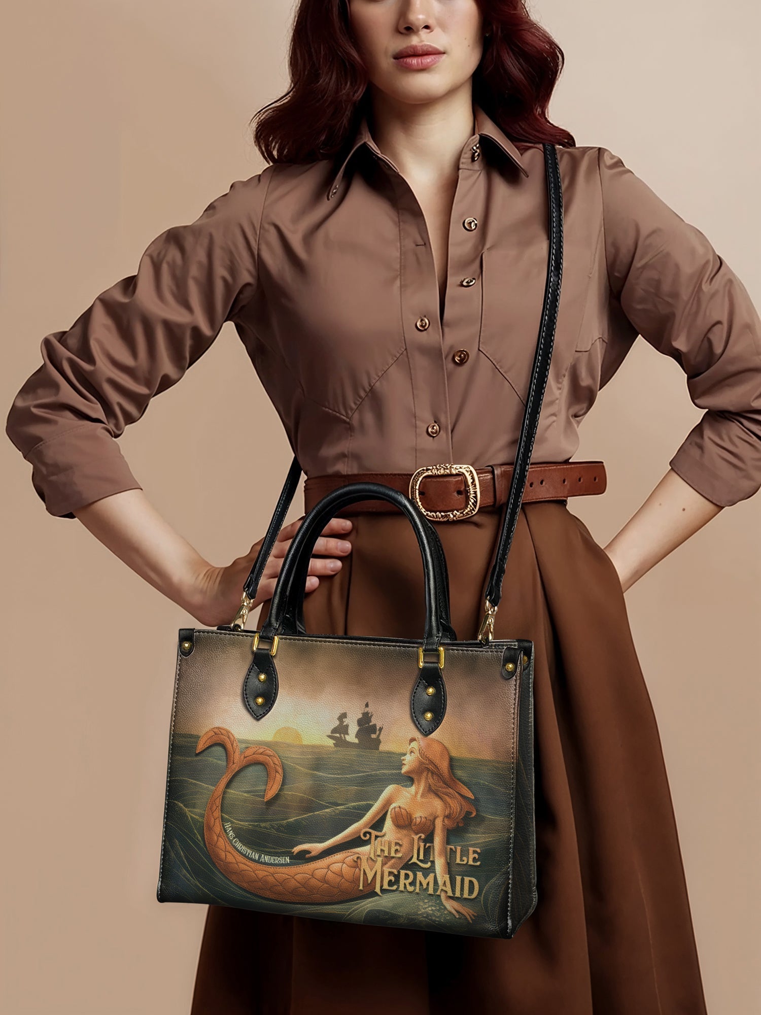 "Mermaid’s Sacrifice" - Brown Interior - Leather Handbag