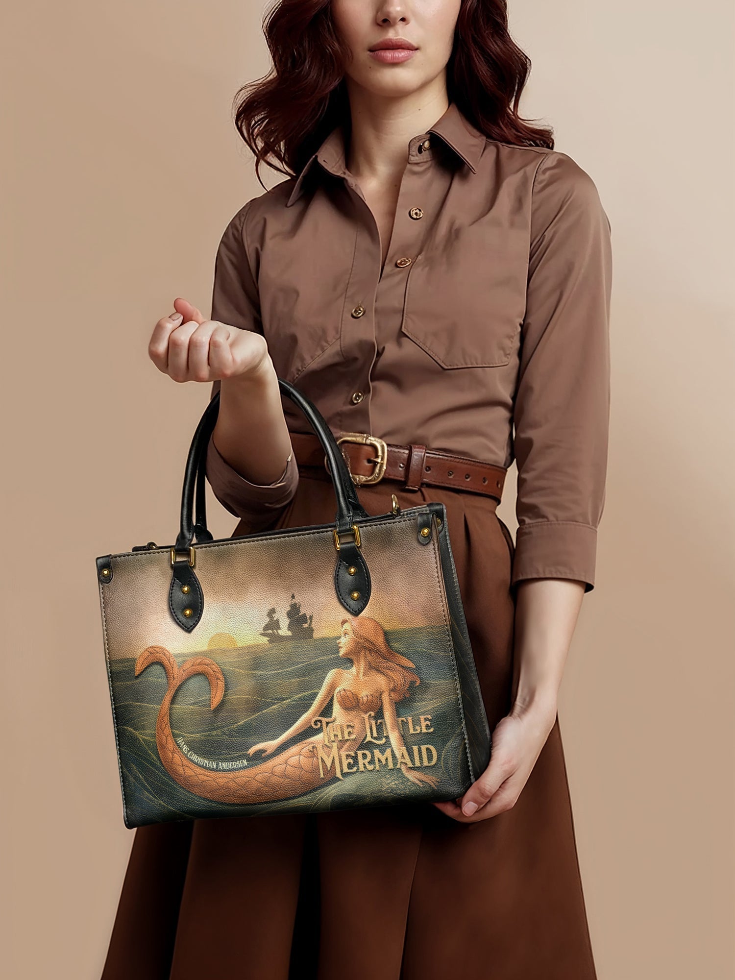 "Mermaid’s Sacrifice" - Brown Interior - Leather Handbag