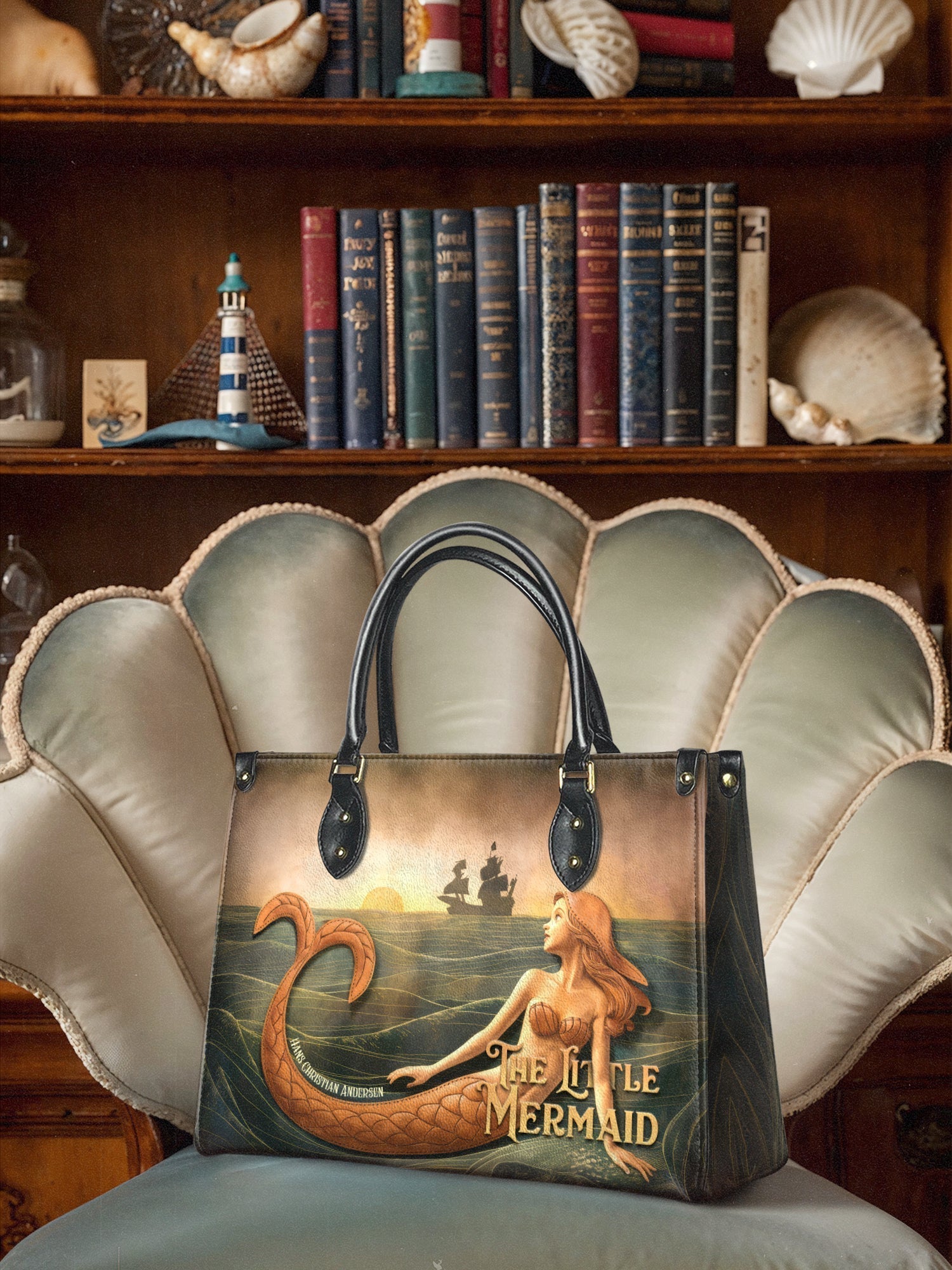 "Mermaid’s Sacrifice" - Brown Interior - Leather Handbag