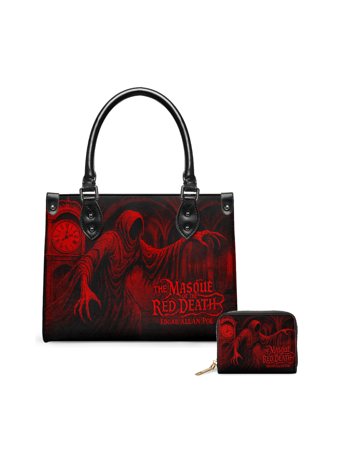 "The Masque Of The Red Death" Small Leather Handbag - NEVERMORE DEAL