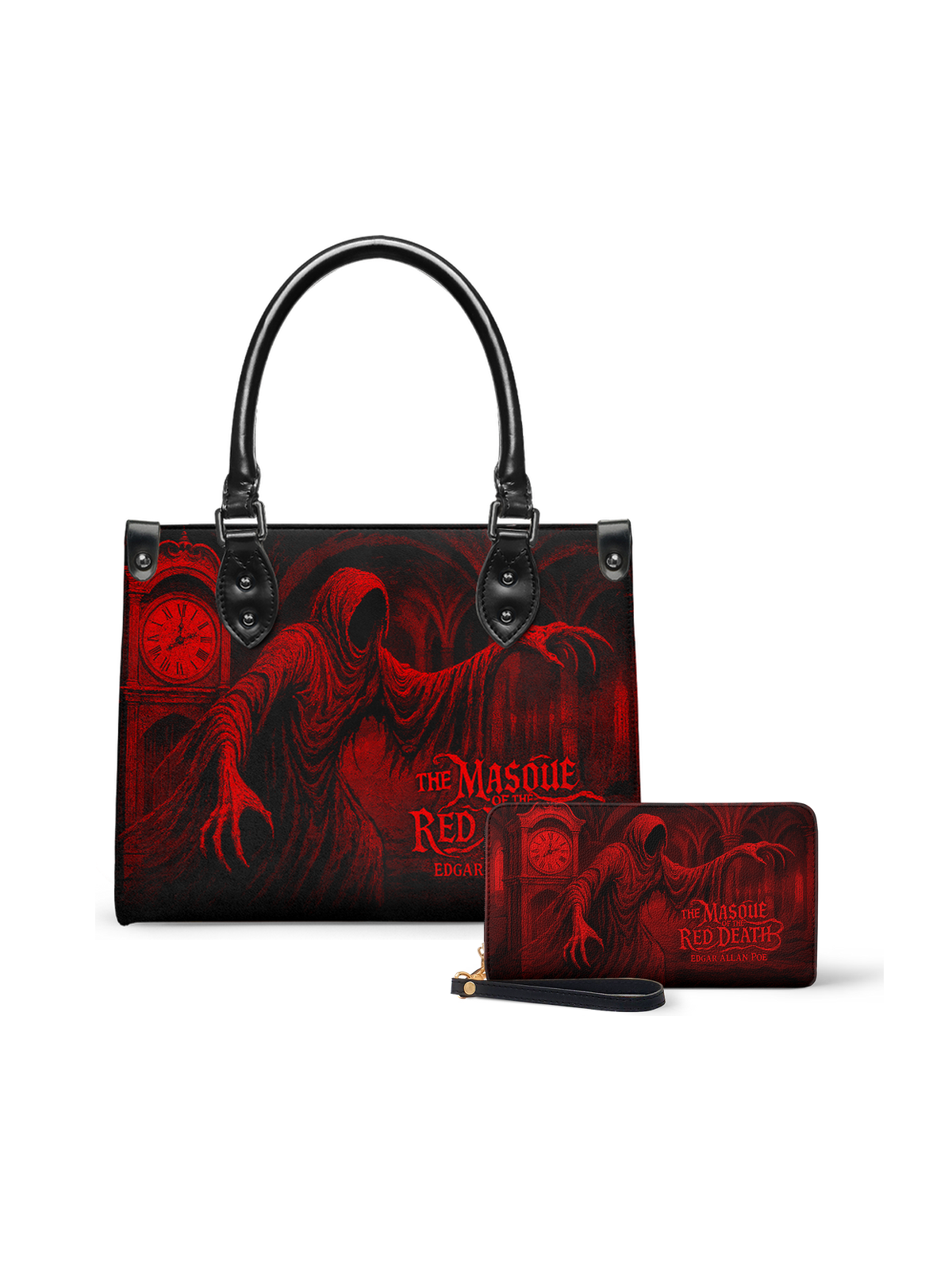 "The Masque Of The Red Death" Small Leather Handbag - NEVERMORE DEAL