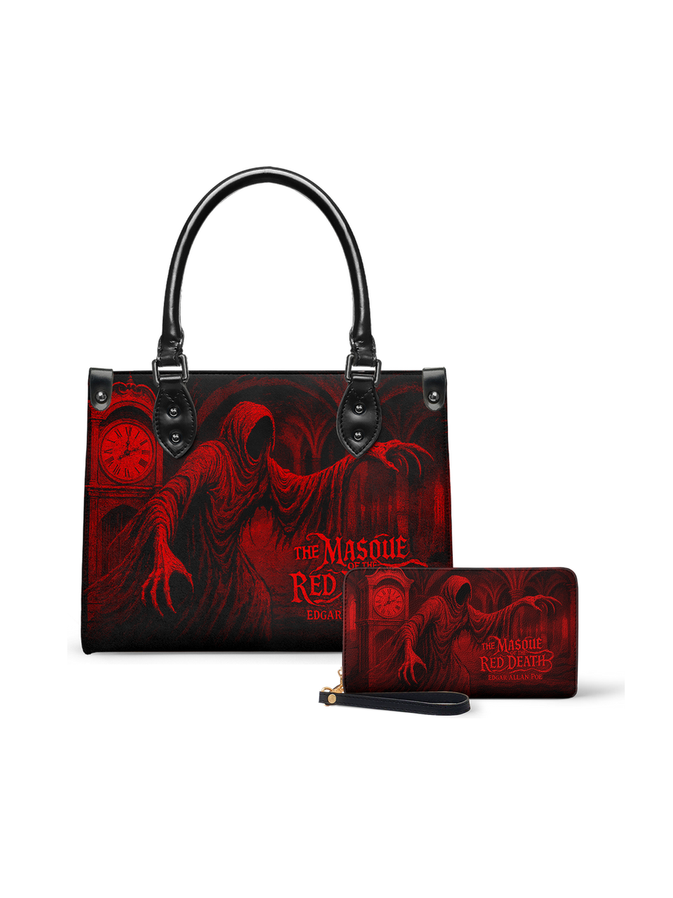 "The Masque Of The Red Death" Small Leather Handbag - NEVERMORE DEAL