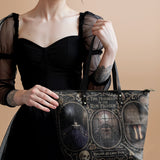 "The Murders In The Rue Morgue" Leather Tote Bag