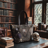 "The Murders In The Rue Morgue" Leather Tote Bag