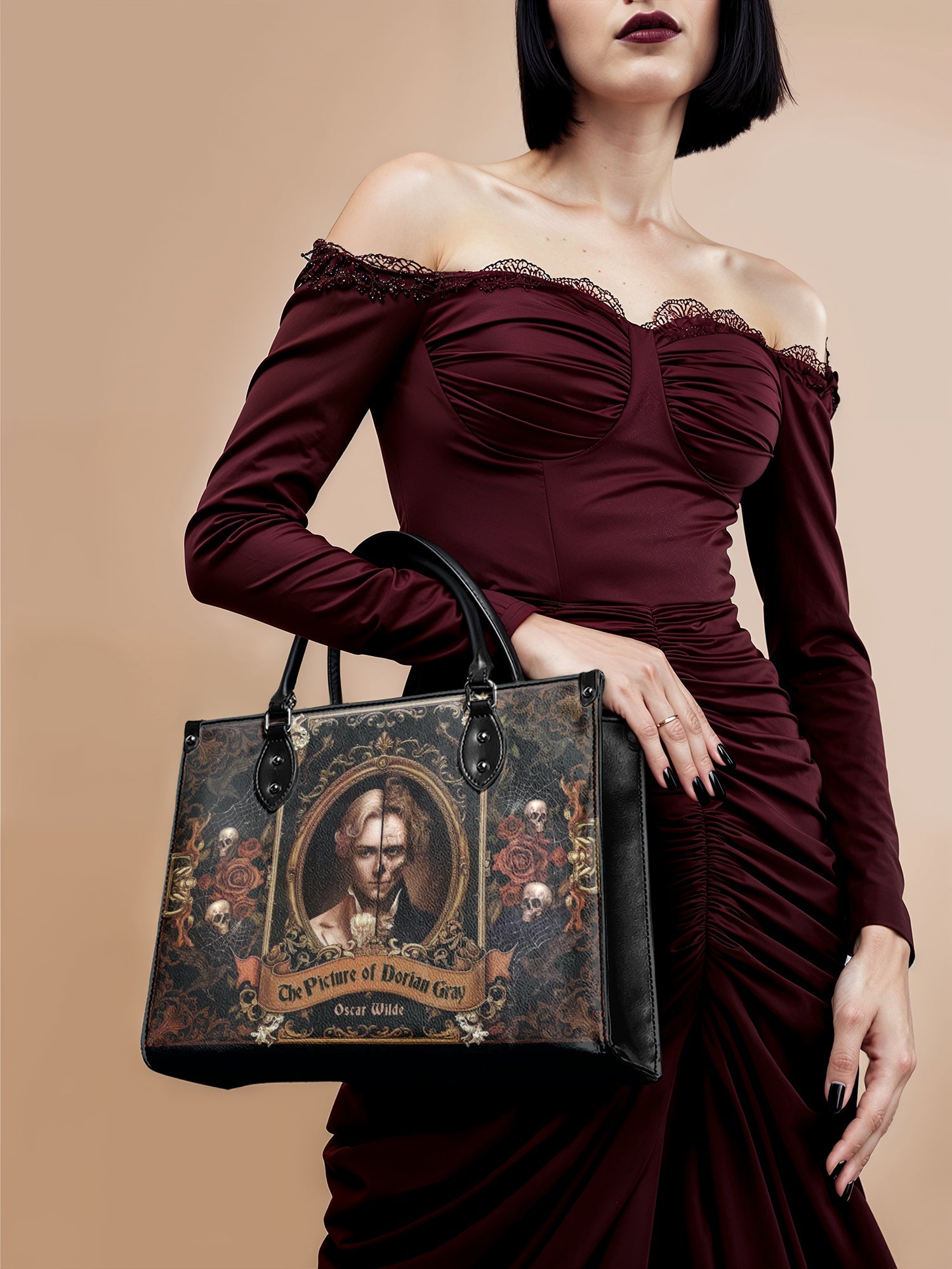 "The Picture Of Dorian Gray" - Brown Interior - Leather Handbag