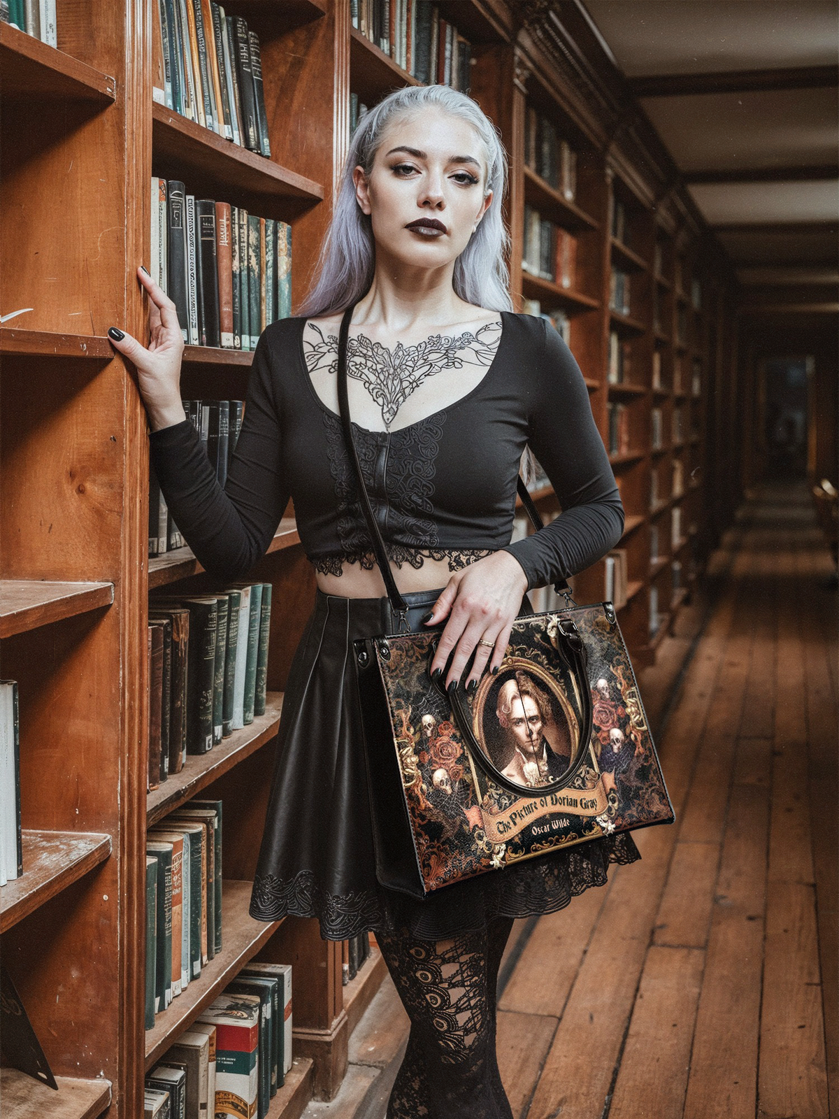 "The Picture Of Dorian Gray" - Brown Interior - Leather Handbag
