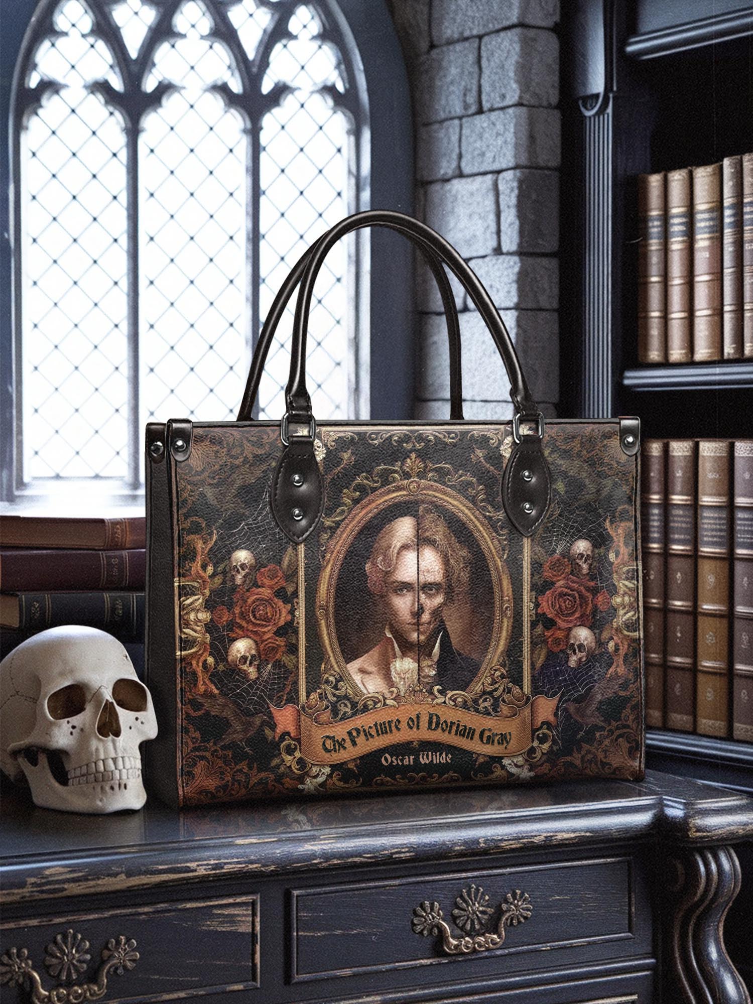 "The Picture Of Dorian Gray" - Brown Interior - Leather Handbag