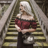 "The Pit And The Pendulum" Small Leather Handbag Special Deal