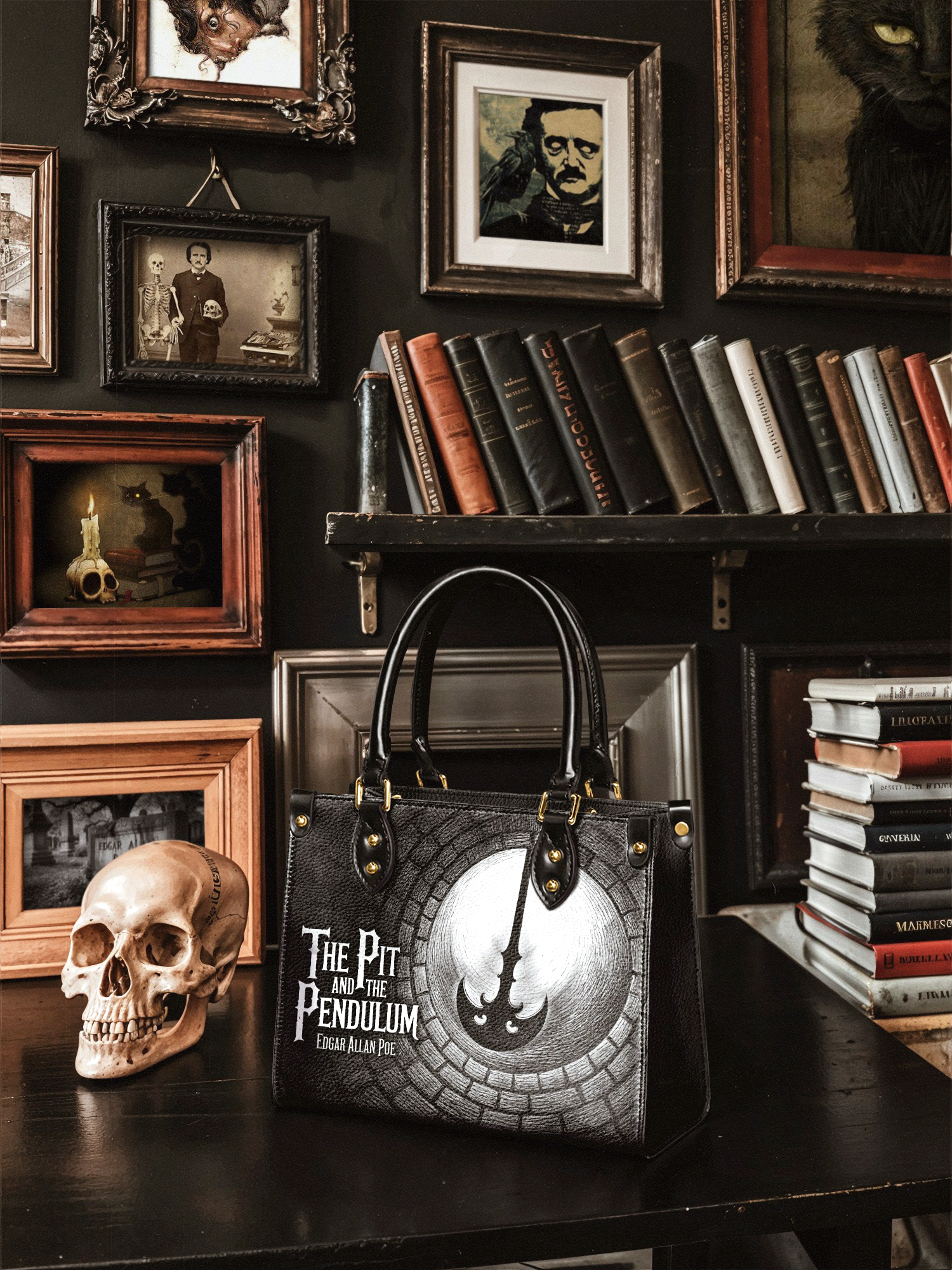 "The Pit And The Pendulum" Small Leather Handbag - NEW WORKSHOP SALE