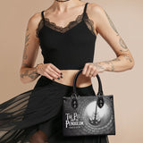 "The Pit And The Pendulum" - Black Interior - Small Leather Handbag