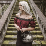 "The Pit And The Pendulum" - Black Interior - Small Leather Handbag - CLEAROUT