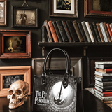 "The Pit And The Pendulum" - Black Interior - Small Leather Handbag - CLEAROUT