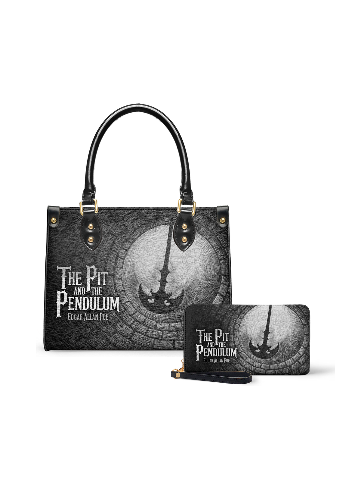 "The Pit And The Pendulum" Small Leather Handbag - NEVERMORE DEAL