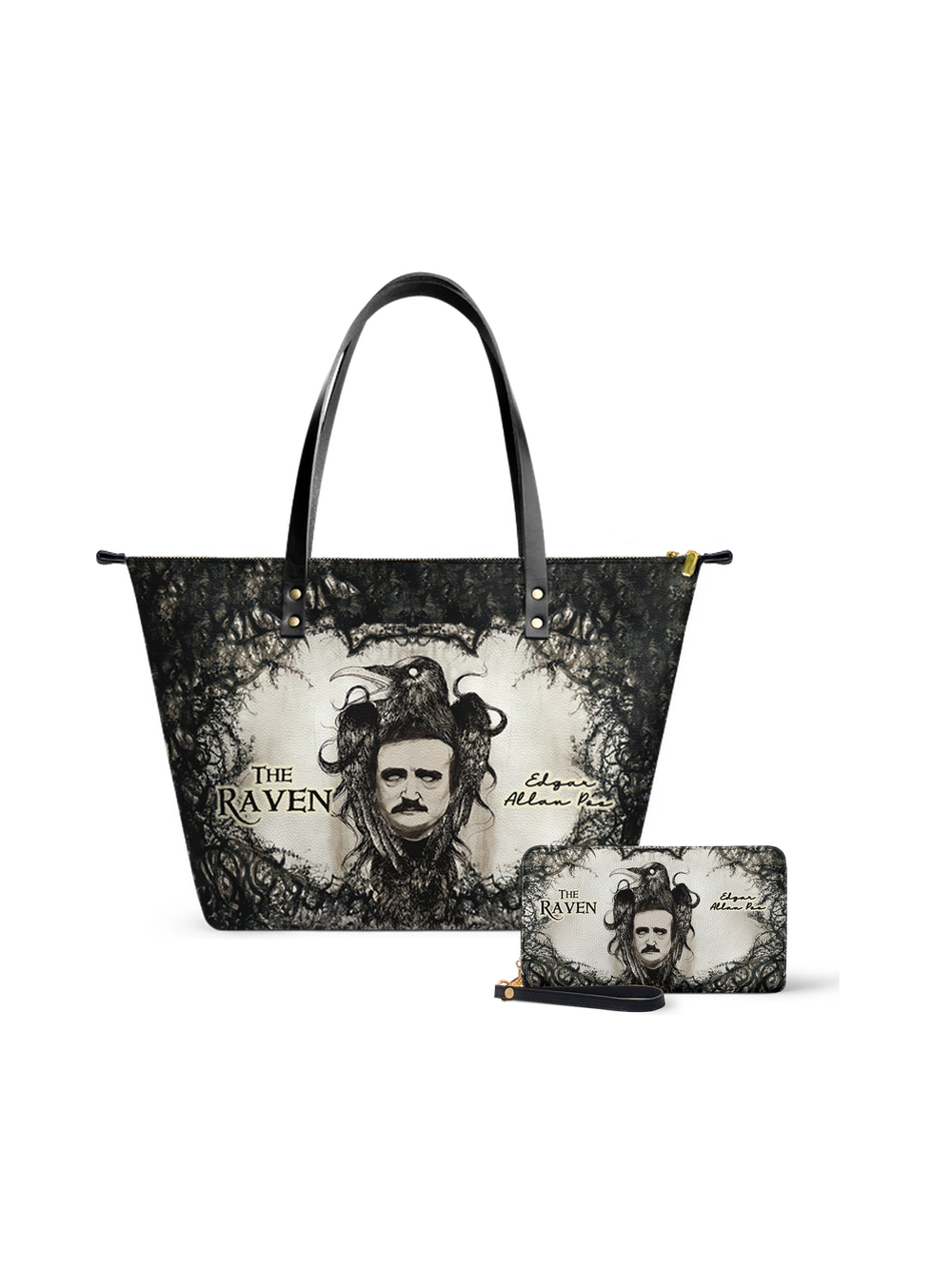 "The Raven" Leather Tote Bag - EVERMORE DEAL