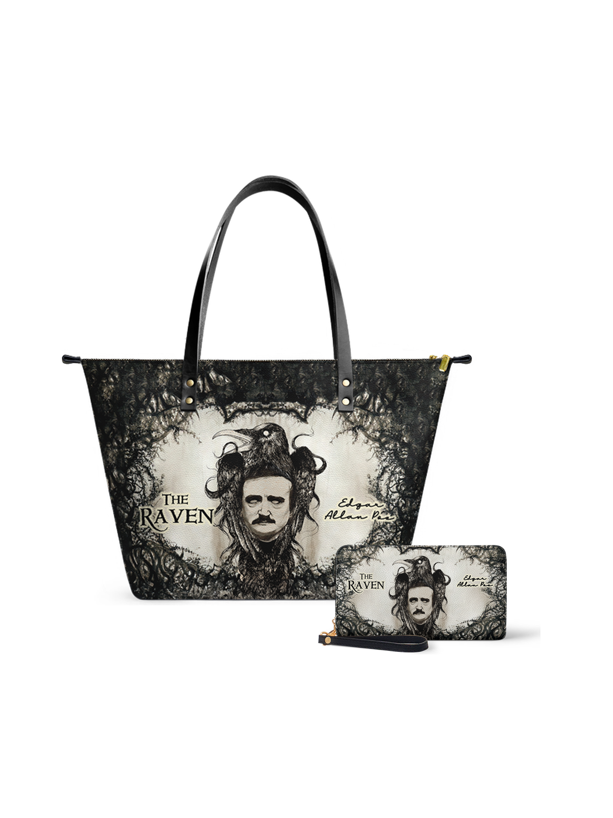 "The Raven" Leather Tote Bag - EVERMORE DEAL
