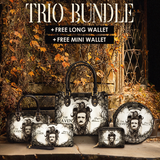 "The Raven" The Signature Trio Bundle (Small Leather Handbag)