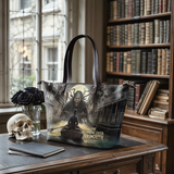 "The Shadow Over Innsmouth" Leather Tote Bag