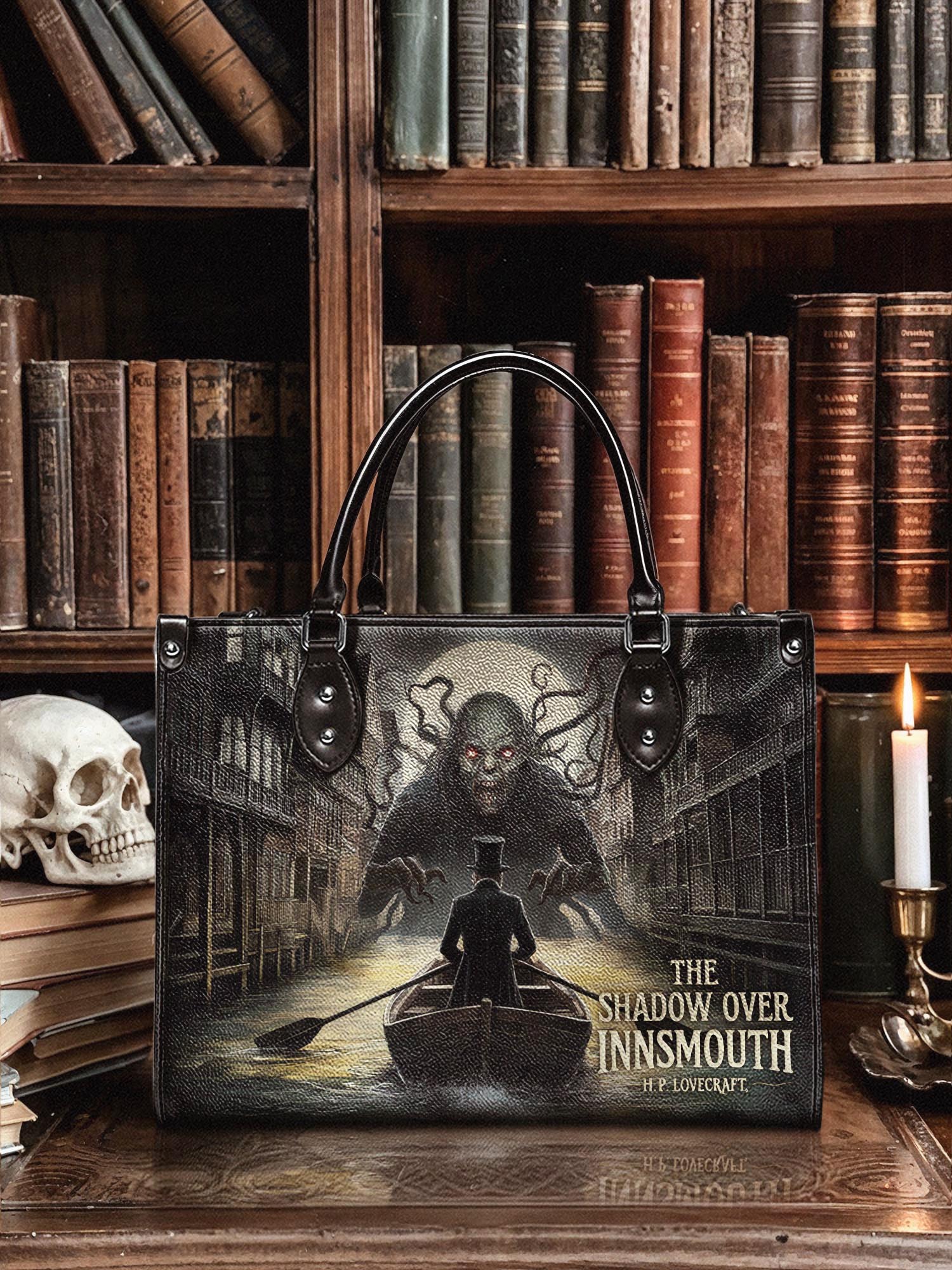 "The Shadow Over Innsmouth" - Black Interior - Leather Handbag - NEW WORKSHOP SALE