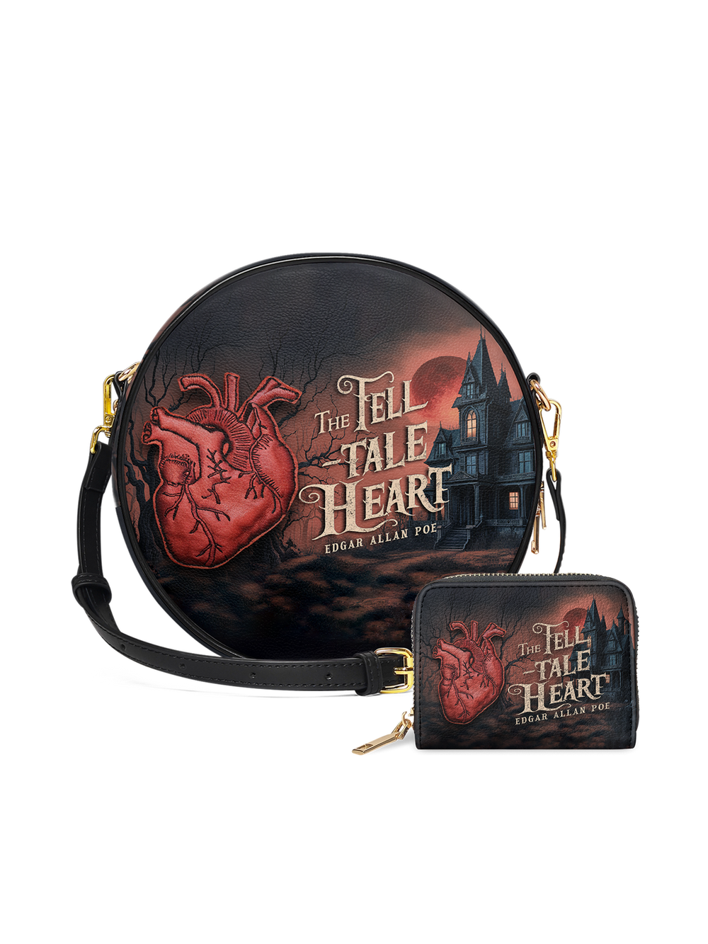 "The Tell-Tale Heart" Circle Crossbody Bag - EVERMORE DEAL