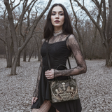 "The Whisperer In Darkness" - Black Interior - Small Leather Handbag - CLEAROUT