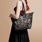 "The Whisperer In Darkness" Leather Tote Bag