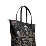 "The Whisperer In Darkness" Leather Tote Bag